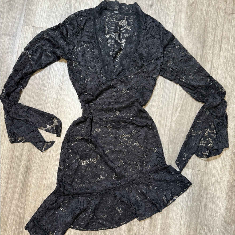 Elegant Black Lace Dress